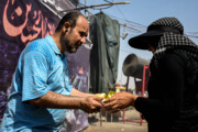 Les pèlerins d'Arbaeen à la frontière de Mehran