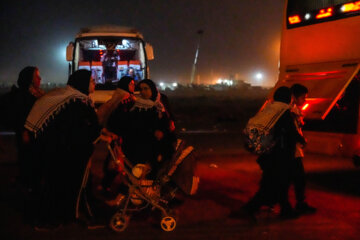 زائران اربعین در مرز شلمچه