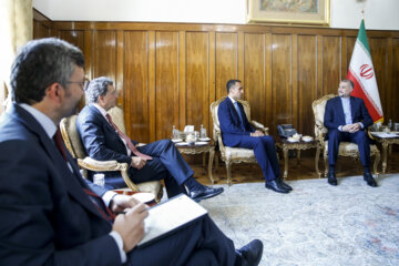 دیدار «لوئیجی دی مایو» نماینده ویژه اتحادیه اروپا در امور خلیج فارس با «حسین امیر عبدالهیان» وزیر امور خارجه