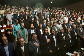 La cérémonie de clôture du Festival international des spectacles rituels et traditionnels a eu lieu mardi soir (3 octobre 2023) en présence du ministre de la Culture et de l'Orientation islamique d’Iran, Mohammad Mahdi Esmaili à la salle Fakhreddin Asad Gorgani de la ville de Gorgan au nord-est. (Photo : IRNA- Raheleh Hessari)