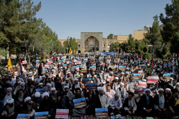 تجمع طلاب و روحانیان در حمایت از فلسطین