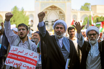 تجمع طلاب و روحانیان در حمایت از فلسطین