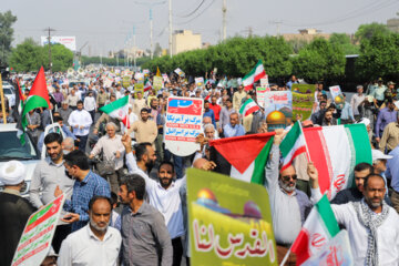 راهپیمایی در محکومیت جنایات رژیم صهیونیستی- اهواز