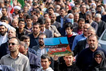 راهپیمایی در محکومیت جنایات رژیم صهیونیستی- ارومیه