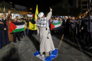 تجمع شبانه مردم اهواز در محکومیت جنایت جنگی رژیم صهیونیستی