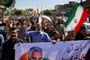 راهپیمایی مردم اهواز در حمایت از مردم غزه و محکومیت جنایات رژیم صهیونیستی + فیلم