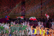 Ceremonia de clausura de los Juegos Para Asiáticos celebrada en Hangzhou