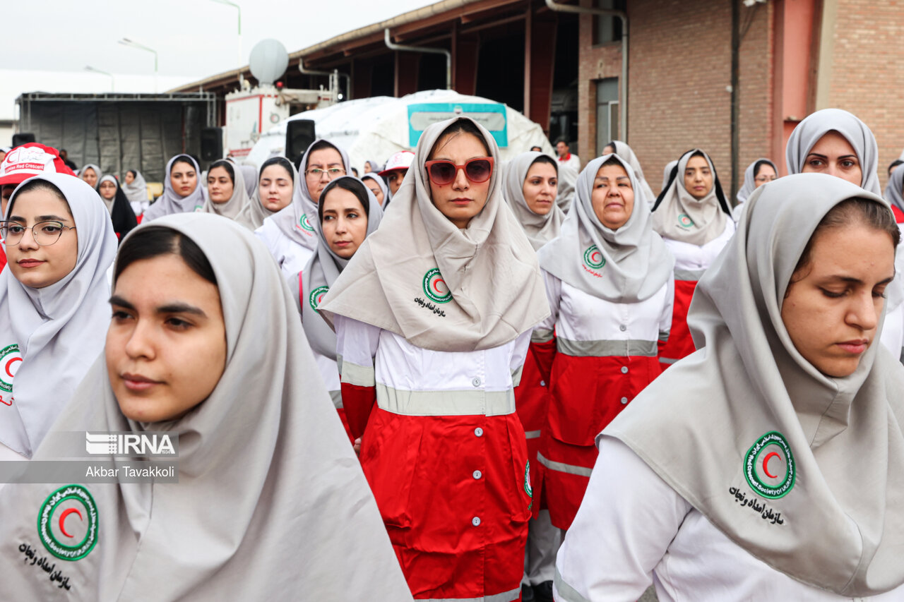 فیلم/ آمادگی اعضا و داوطلبان جمعیت هلال احمر یزد برای شرکت در انتخابات