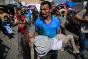 ۱۰۰ شهید حاصل بمباران های ۲۴ ساعت گذشته رژیم صهیونیستی در نوار غزه + فیلم