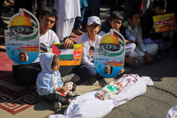 راهپیمایی مردم در حمایت از کودکان غزه-  زاهدان