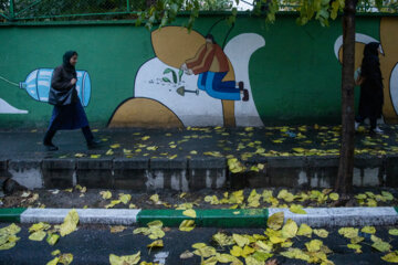 Espectáculo de color cuando el otoño llega a Teherán