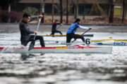 Men’s rowing competitions held in Tehran's Azadi Lake