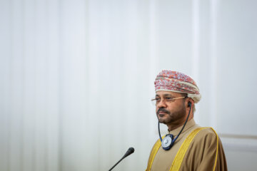 «سید بدر البوسعیدی» وزیر خارجه عمان در نشست خبری مشترک با  «حسین امیرعبداللهیان»