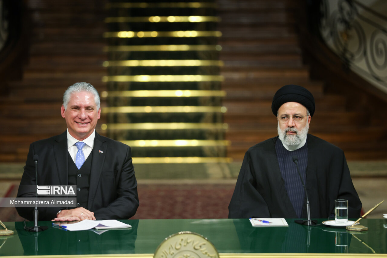 İran ve Küba cumhurbaşkanları, Filistin'e destek için küresel bir koalisyon kurulması gerektiğini vurguladı
