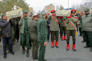 People of Tabriz welcome five unidentified martyrs