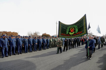 استقبال از پیکر ۴ شهید گمنام در پایگاه شهید نوژه