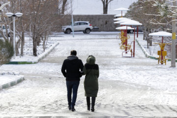 First snow in last days of autumn 