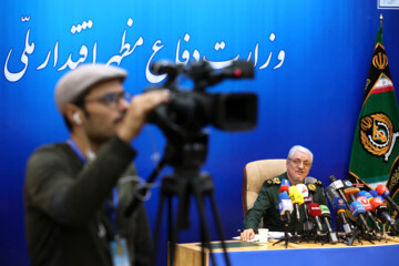 Press conference of Iranian defense ministry spokesman