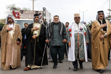 تشییع پیکر شهید گمنام در صداوسیمای خوزستان