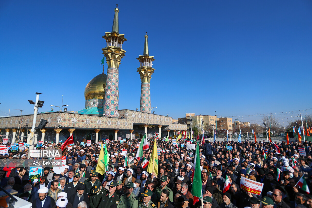 گردهمایی مردمی همدانی ها در سالروز حماسه ۹ دی+فیلم