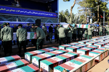 مراسم تشییع پیکر شهدای انفجار تروریستی کرمان