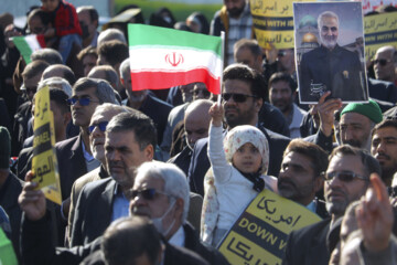 راهپیمایی مردم بیرجند در محکومیت حمله تروریستی کرمان