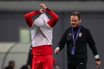 Entrenamiento del equipo nacional de fútbol de Irán en Doha