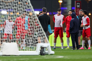 Entrenamiento del equipo nacional de fútbol de Irán en Doha