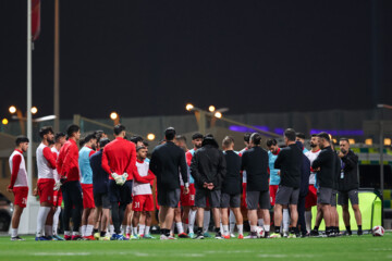 Entrenamiento del equipo nacional de fútbol de Irán en Doha