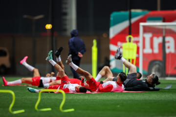 Entrenamiento del equipo nacional de fútbol de Irán en Doha