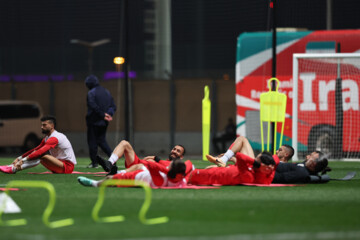 Entrenamiento del equipo nacional de fútbol de Irán en Doha