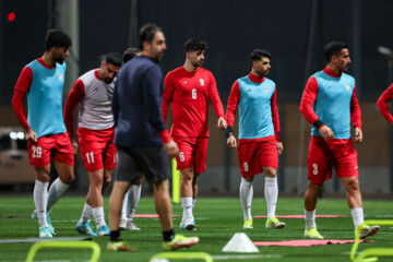 Entrenamiento del equipo nacional de fútbol de Irán en Doha