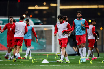 Entrenamiento del equipo nacional de fútbol de Irán en Doha