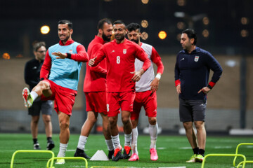 Entrenamiento del equipo nacional de fútbol de Irán en Doha