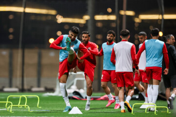 Entrenamiento del equipo nacional de fútbol de Irán en Doha