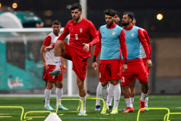 Entrenamiento del equipo nacional de fútbol de Irán en Doha