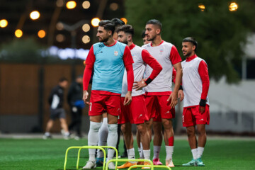 Entrenamiento del equipo nacional de fútbol de Irán en Doha