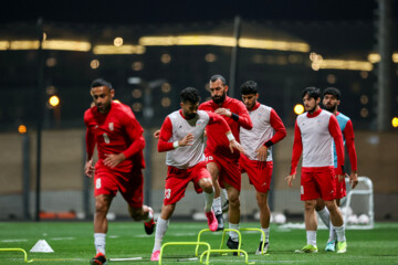 Entrenamiento del equipo nacional de fútbol de Irán en Doha