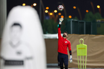 Entrenamiento del equipo nacional de fútbol de Irán en Doha