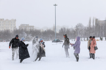 بارش برف در اردبیل