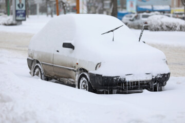 بارش برف در اردبیل