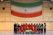 Entrenamiento de la selección femenina de fútbol sala iraní