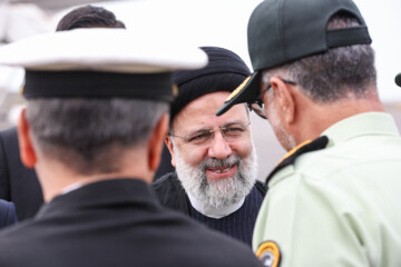 استقبال از آیت الله «سید ابراهیم رئیسی» رئیس جمهور در فرودگاه بینالمللی شهدای پرواز ۶۵۵ بندرعباس