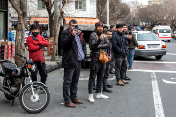 رژه موتور سواران در سالروز ورود امام خمینی (ره) به تهرانشMotorcycle riders with the Iranian Armed Forces parade on Thursday, February 1, 2024 to mark the 45th anniversary of the return from exile of Imam Khomeini, the late founder of the Islamic Republic, ten days before the victory of the Islamic Revolution.