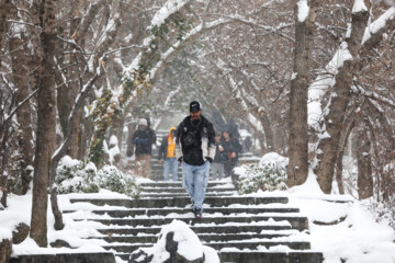 Téhéran s'habille de blanc avec la première chute de neige