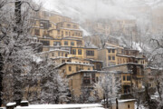 La neige blanchit le village iranien de Masouleh