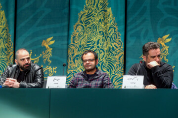 نشست رسانه ای فیلم «صبحانه با زرافه» به کارگردانی «سروش صحت» در چهل و دومین جشنواره فیلم فجر در خانه جشنواره  