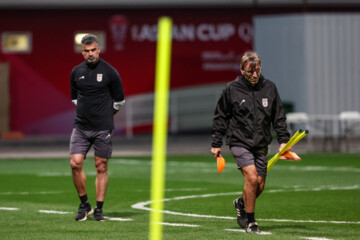 Iran football team in training