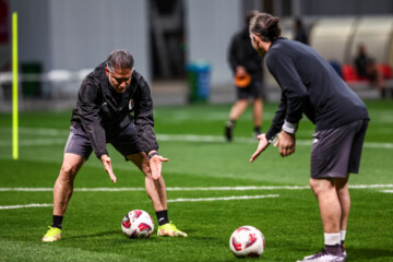 Iran football team in training