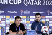 Los seleccionadores de Irán y Catar en la rueda de prensa de la Copa Asiática AFC